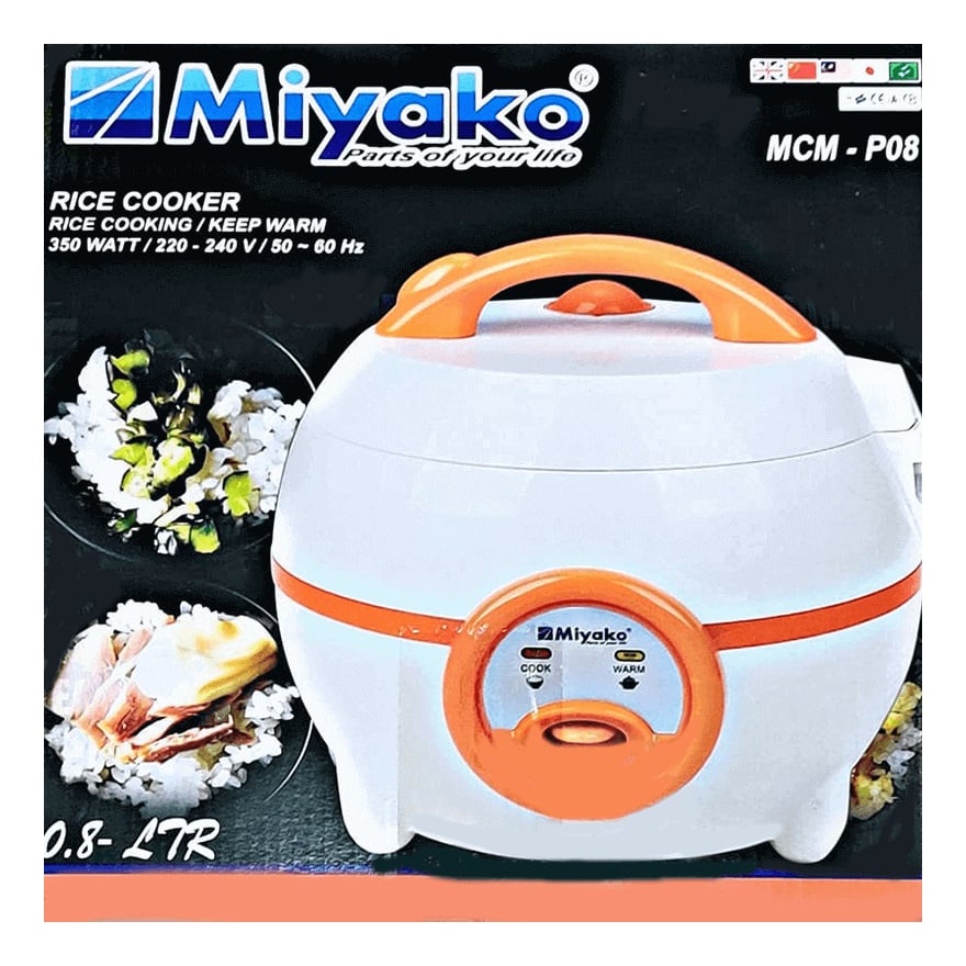 Picture of Miyako 0.8 Liter Small Size Rice Cooker MCM-P08 MulticolorP08