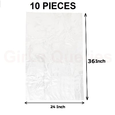Picture of Clear (36" X24") 10PCS Trash Bag / Poly Bag / Garbage Bag / Moyla Felar Bag / Polibag CLEAR