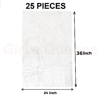 Picture of Clear (36" X24") 25PCS Trash Bag / Poly Bag / Garbage Bag / Moyla Felar Bag / Polibag CLEAR