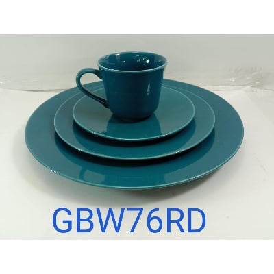 Picture of 36 pieces dinner set for gift and home decoration- 6 Dinner Plates, 6 Half Plates, 1 Rice Dish, 1 Curry serving bowl, 6 Soup Bowl, 6+6 coffee cup + saucer, 1 Tea Pot, 1 Milk Pot, 1 Sugar Pot, 1 Salt Shaker Multicolor-GBW76RD