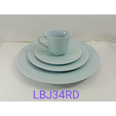 Picture of 36 pieces dinner set for gift and home decoration- 6 Dinner Plates, 6 Half Plates, 1 Rice Dish, 1 Curry serving bowl, 6 Soup Bowl, 6+6 coffee cup + saucer, 1 Tea Pot, 1 Milk Pot, 1 Sugar Pot, 1 Salt Shaker Multicolor-LBJ34RD