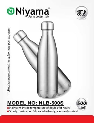 Picture of Niyama Double Layer Thermos Stainless Steel Flask NLB-500ML Silver