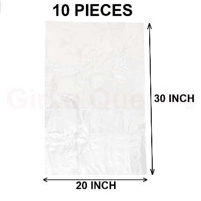 Picture of Clear (30" X20") 10PCS Trash Bag / Poly Bag / Garbage Bag / Moyla Felar Bag / Polibag Multicolor