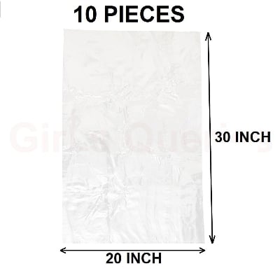 Picture of Clear (30" X20") 10PCS Trash Bag / Poly Bag / Garbage Bag / Moylar Bag / Polibag Multicolor