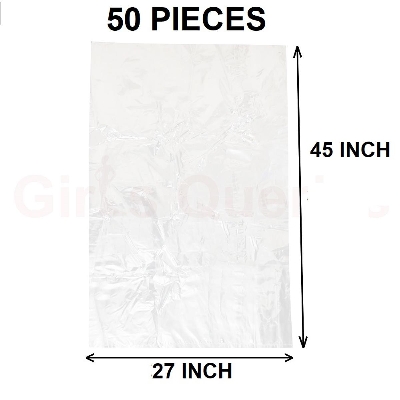 Picture of Clear (45" X27") 50PCS Trash Bag / Poly Bag / Garbage Bag / Moyla Felar Bag / Polibag Multicolor