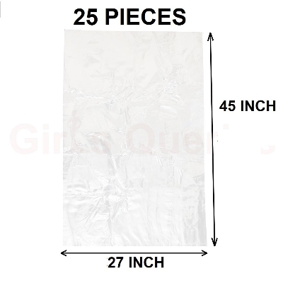Picture of Clear (45" X27") 25PCS Trash Bag / Poly Bag / Garbage Bag / Moyla Felar Bag / Polibag Multicolor
