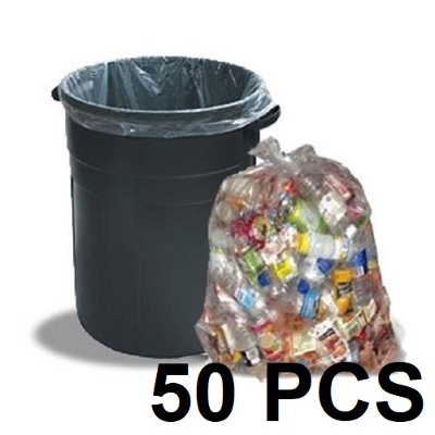 Picture of Clear (16" X12") 50PCS Trash Bag / Poly Bag / Garbage Bag / Moyla Felar Bag / Polibag Multicolor