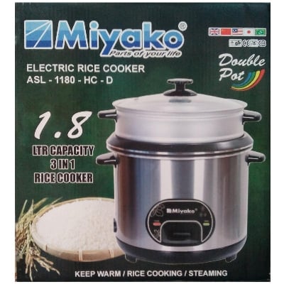 Picture of Miyako 1.8 LTR Double Pot Rice Cooker ASL-1180 Multicolor