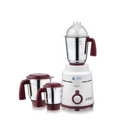 Picture of Blender Plus Mixer Grinder 1200 Watts from India Auto Cut Off Protection Compact 3 SS Jars Superior Performance Lift and Grind Blades 
