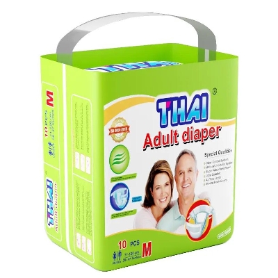 Picture of Thai Adult Diaper Size-M 10PCS (71-120CM) (28-47 Inches) Multicolor