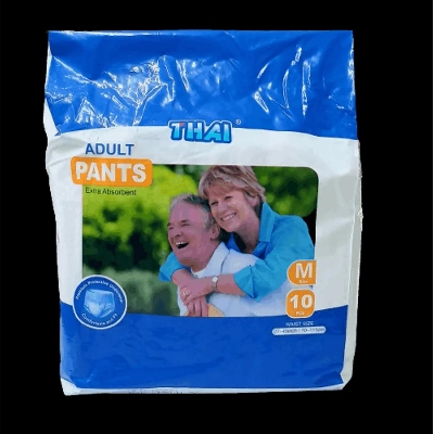 Picture of Thai Adult Pant Diaper Size-M 10PCS (70-115CM) (27-45 Inches) Multicolor