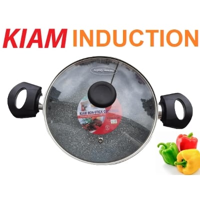 Picture of Kiam karai 24CM with glass lid (Induction) Multicolor