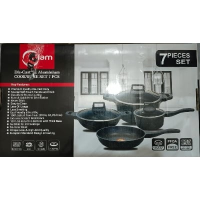 Picture of Kiam 7 Pcs Die-Casting Aluminum Cookware Set (INDUCTION) Multicolor