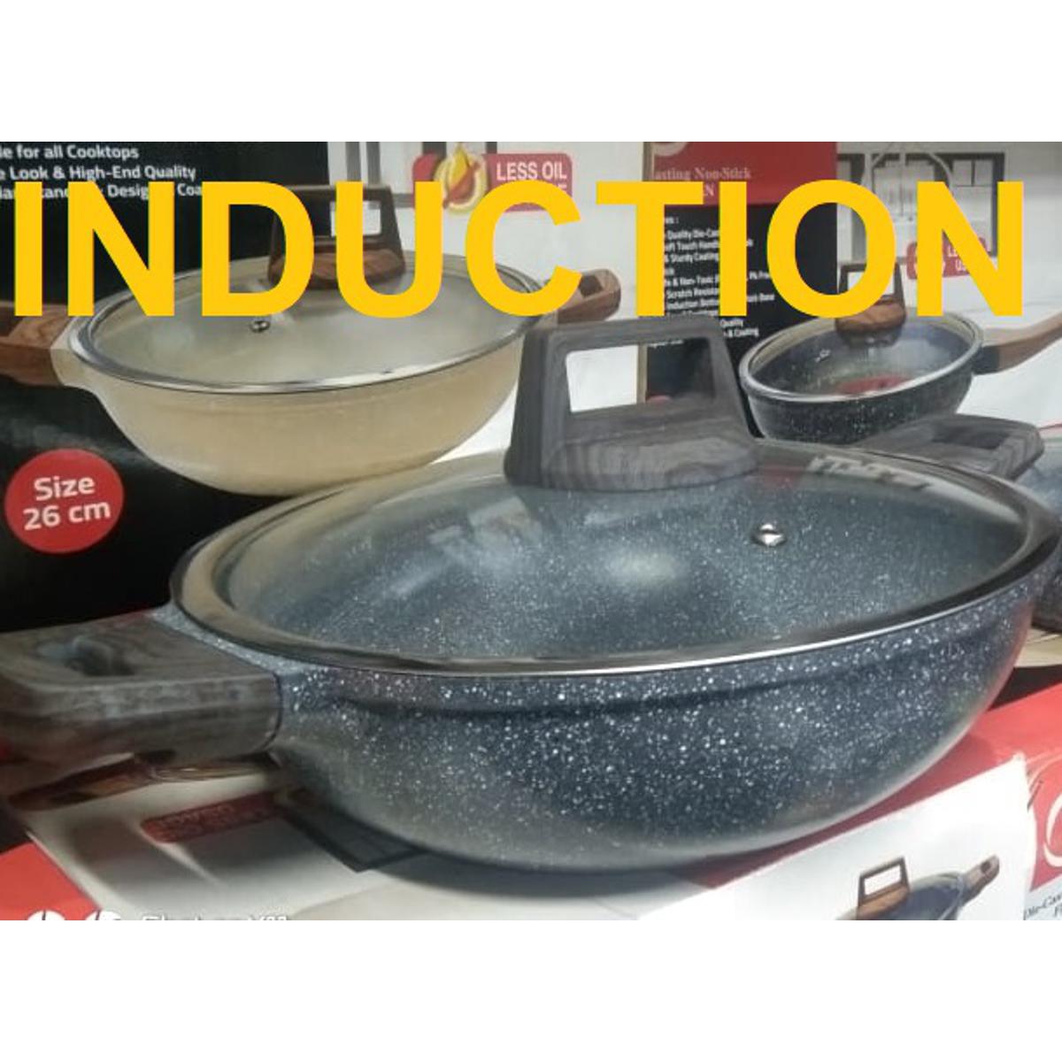Picture of Kiam Die-casting 24cm Karai With Glass Lid (Induction) DIECAST24