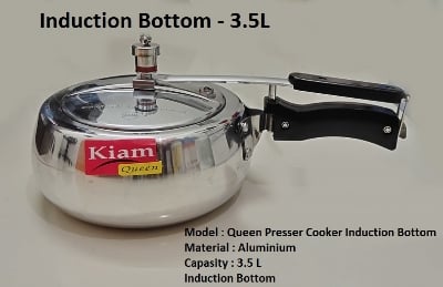Picture of Kiam Queen Pressure Cooker 3.5 Liter Induction Bottom Silver