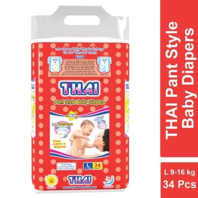 Picture of Thai Baby Diaper Pant Large (9-16 kg) 34 Pcs 21-40 Pcs