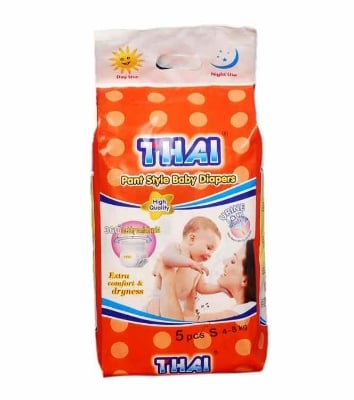 Picture of Thai Baby Diaper Pant Small (4-8 kg) 5 pcs 