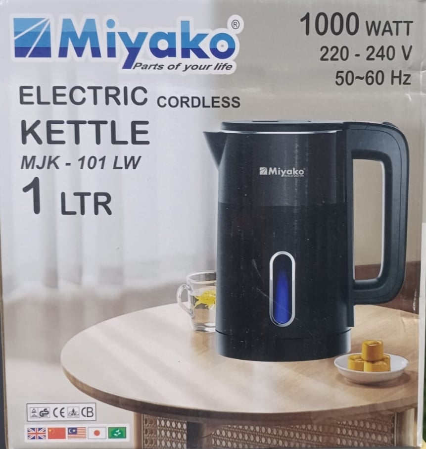 Picture of Miyako Automatic Electric Kettle 1 Ltr. MJK-101 / MJK-2409 / MK-10 Multicolor-MJK-2409, MJK-101