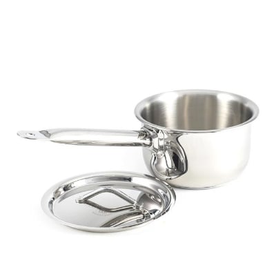 Picture of Stainless Steel Queen Sauce Pot with SS Lid and Long Handle 16cm 304 FOOD GRADE Silver