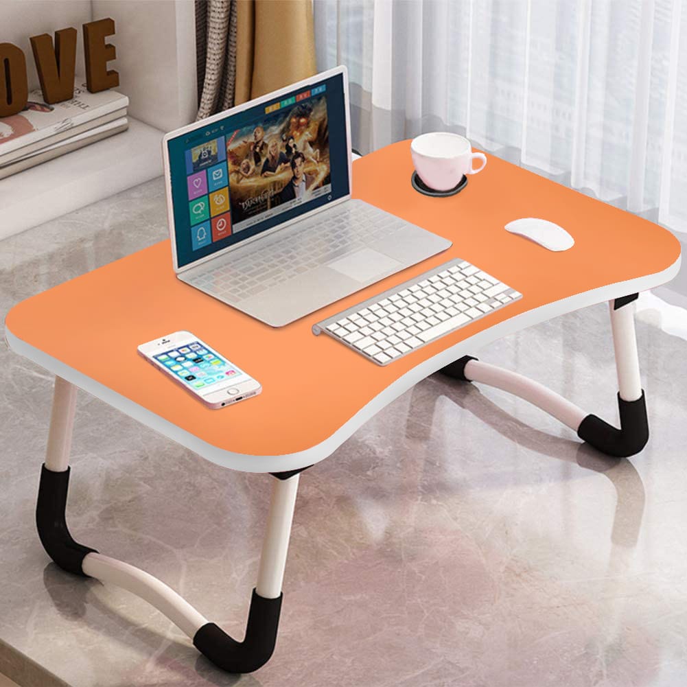 Picture of *Multi-function and Removable Stand Folding Computer Laptop Desk Small Bed Desk Simple Dormitory Lazy Table Bed with Laptop Table with Holder Slot Portable Table Stand for Laptop Tablet Reading Table - cloth stand* Multicolor