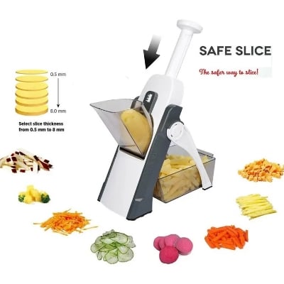 Picture of Spring Slicer Cutter 6 in 1 | Multifunctional high quality ABS Vegetable Slicer MULTIPLE COLOR Multicolor