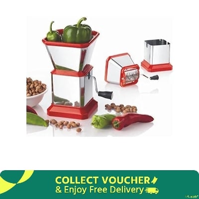 Picture of Stainless Steel Onion, Chilly, Dry Fruit and Vegetable Cutter Chopper Multicolor