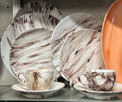 Picture of 32 Pieces Ariane Dinner Set Marble Design (COLOR AS PER PICTURES) Multicolor