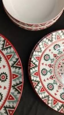 Picture of 24 Pieces Ariane Dinner Set GREEN Design Multicolor
