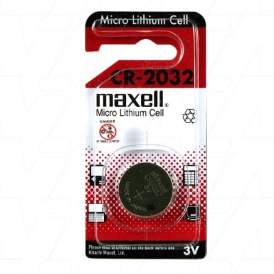 Picture of Maxell CR2032 Lithium 3v Battery for Multi purpose use Multicolor