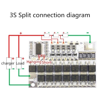 Picture of 3S 100ah Bms 12V 3.7v Lithium Battery Protection Circuit Board Balance Charging Module
