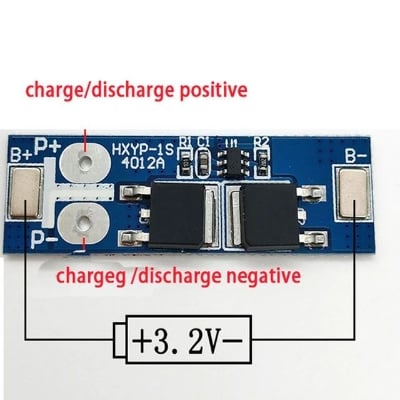 Picture of 1S BMS 12A 3.2V Charging Board Circuit Protection PCM Self Recovery For Electric Motor/LED Light