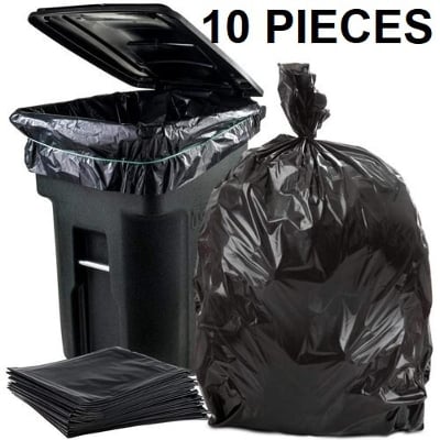 Picture of BLACK (55" X35") 10PCS Trash Bag / PolyBag / Garbage Bag / Moyla Felar Bag / Polibag Black