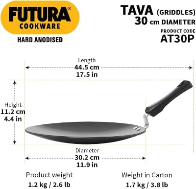 Picture of Hawkins Futura Nonstick Tava 30 cm AT30P Black