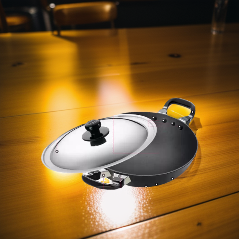 Picture of Hawkins Fututa Deep-Fry Pan, (NK40S) Kadhai 30 cm diameter with Lid 4 L capacity Multicolor