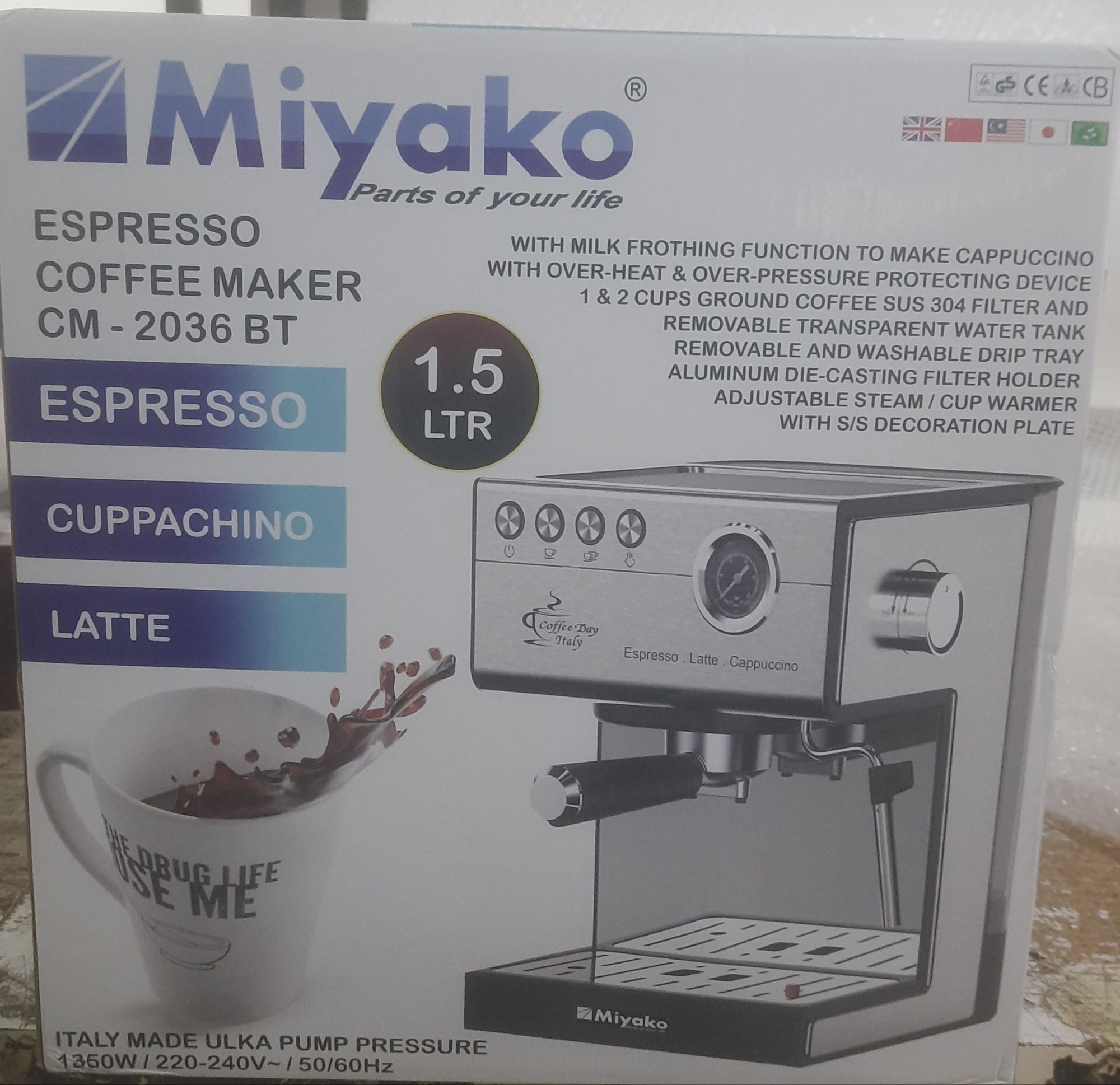 Picture of Miyako Espresso Coffee Maker CM-2036 BT Multicolor