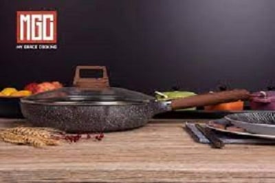Picture of 24CM MGC Ajnur Marble Frypan With Glass Lid Multicolor
