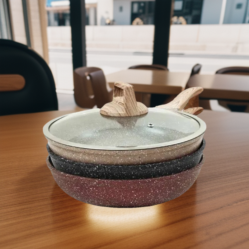 Picture of 24CM MGC Ajnur Marble Frypan With Glass Lid Multicolor