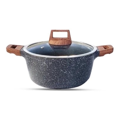 Picture of 24CM MGC Ajnur Marble Sospan or Casserole With Glass Lid Multicolor
