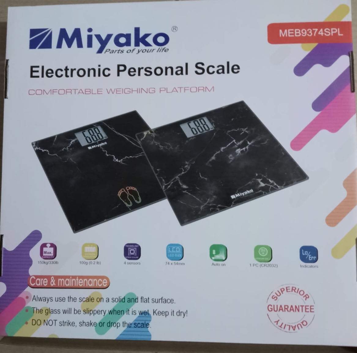 Picture of Miyako Electronic Personal Scale 9374 / 9370 Multicolor