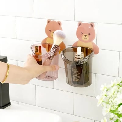Picture of Keep Your Bathroom Organized with the Creative Storage Cup - Toothpaste and Toothbrush Holder Multicolor