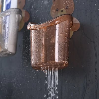 Picture of Keep Your Bathroom Organized with the Creative Storage Cup - Toothpaste and Toothbrush Holder Multicolor