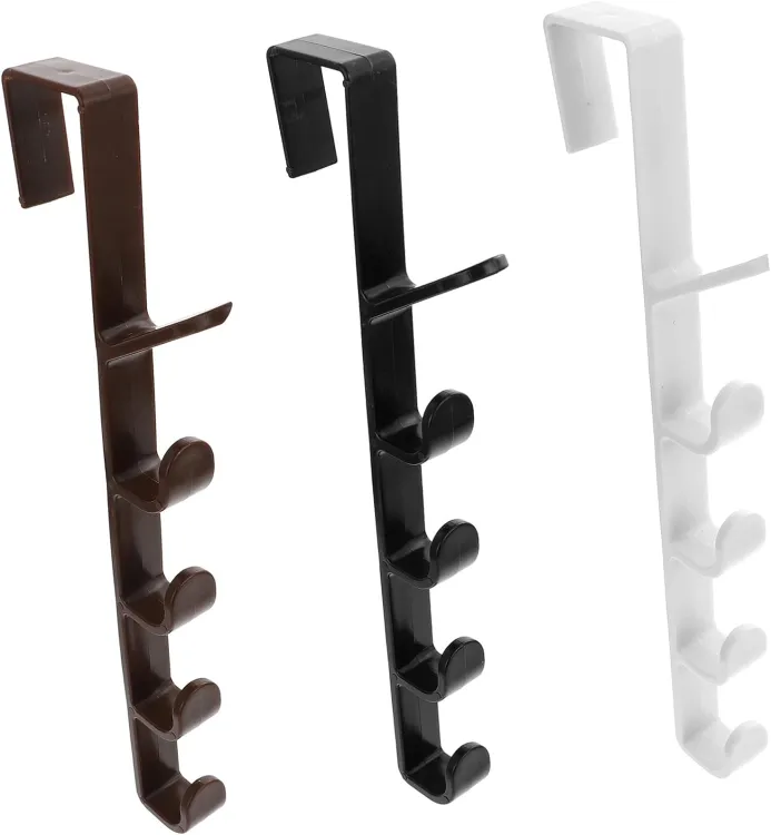 Picture of ABS Door Hanger: Towel Rack, Kitchen Hook, Portable Cup Holder & Hanging Bag Multicolor