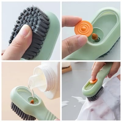 Picture of Multifunctional Liquid Shoe Brush Cleaners Soap Dispenser Cleaning Brush Tools Multicolor