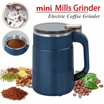 Picture of Household Small Powder Grinding Machine, Stainless Steel Electric Spice Grinder Fine Powder, Multifunctional Powder Grinder for Kitchen, Coffee Grinder Machine for Spices Multicolor