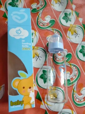 Picture of ApplebearBaby Feeder Apple Bear PP Feeding Glass Bottle with Silicone Nipple 200ml Multicolor