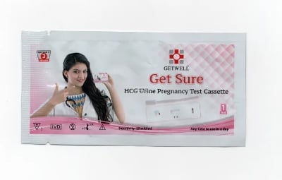 Picture of 02 Pcs Get Sure Pregnancy Test Digital Cassette Device Kit / Urine HCG Check Strips 