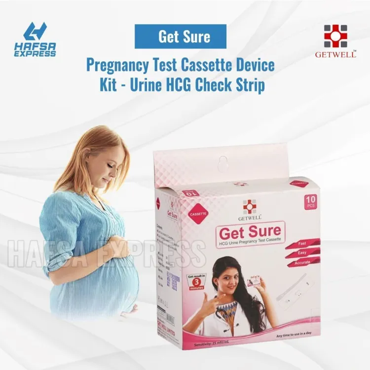 Picture of 02 Pcs Get Sure Pregnancy Test Digital Cassette Device Kit / Urine HCG Check Strips 