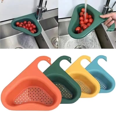 Picture of Multifunctional Drain Basket Swan Shaped Leftover Sink Strainer Sink Swan Drain Basket Multicolor