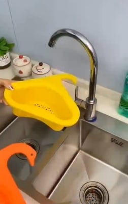 Picture of Multifunctional Drain Basket Swan Shaped Leftover Sink Strainer Sink Swan Drain Basket Multicolor
