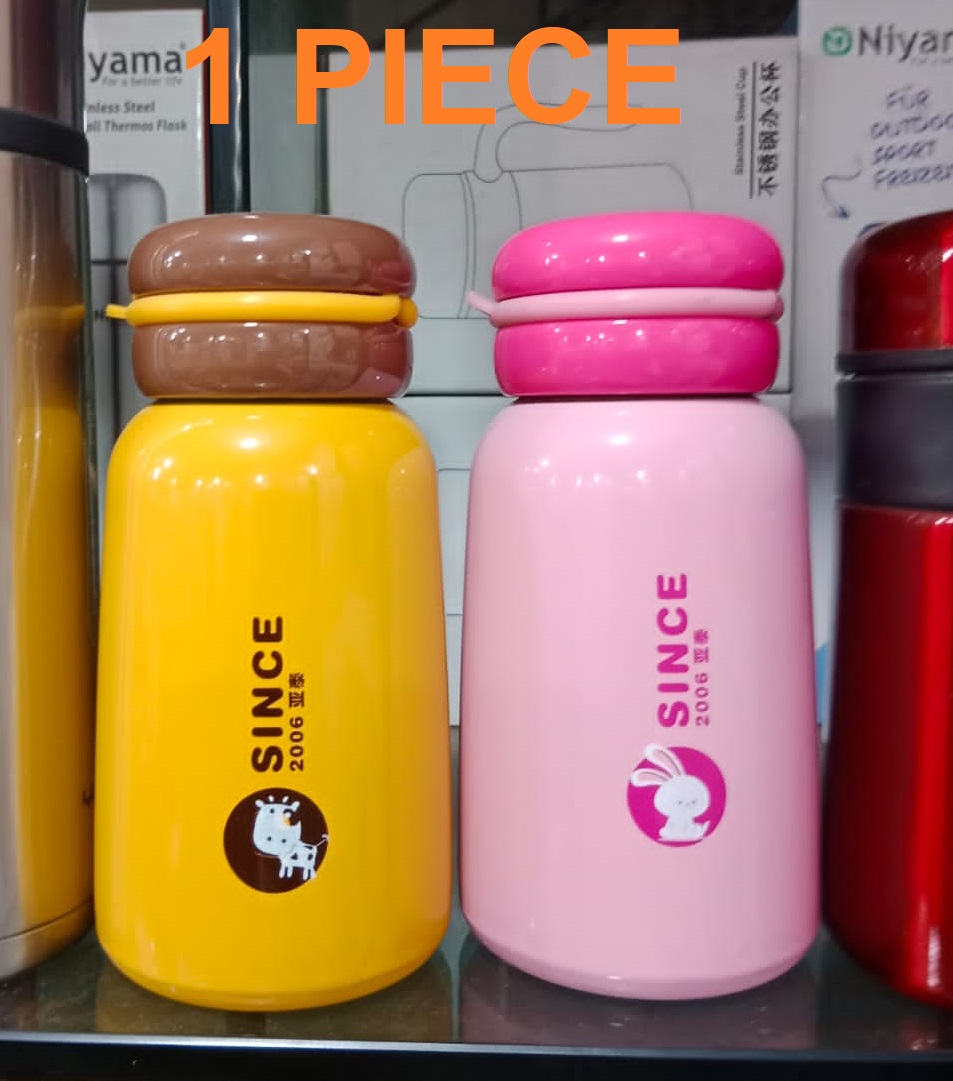 Picture of Thermos Cup Female Lovely Mini Student Child Portable Water Bottles Small Big Belly Simple Stainless Steel Cup Vacuum Flask (MULTICOLOR) Multicolor